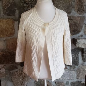 CLASSIC ELEMENTS PETITES Swing Cardigan, one button